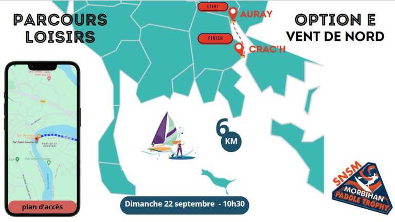 SNSM Morbihan Paddle Trophy - Parcours loisirs Auray - Crach